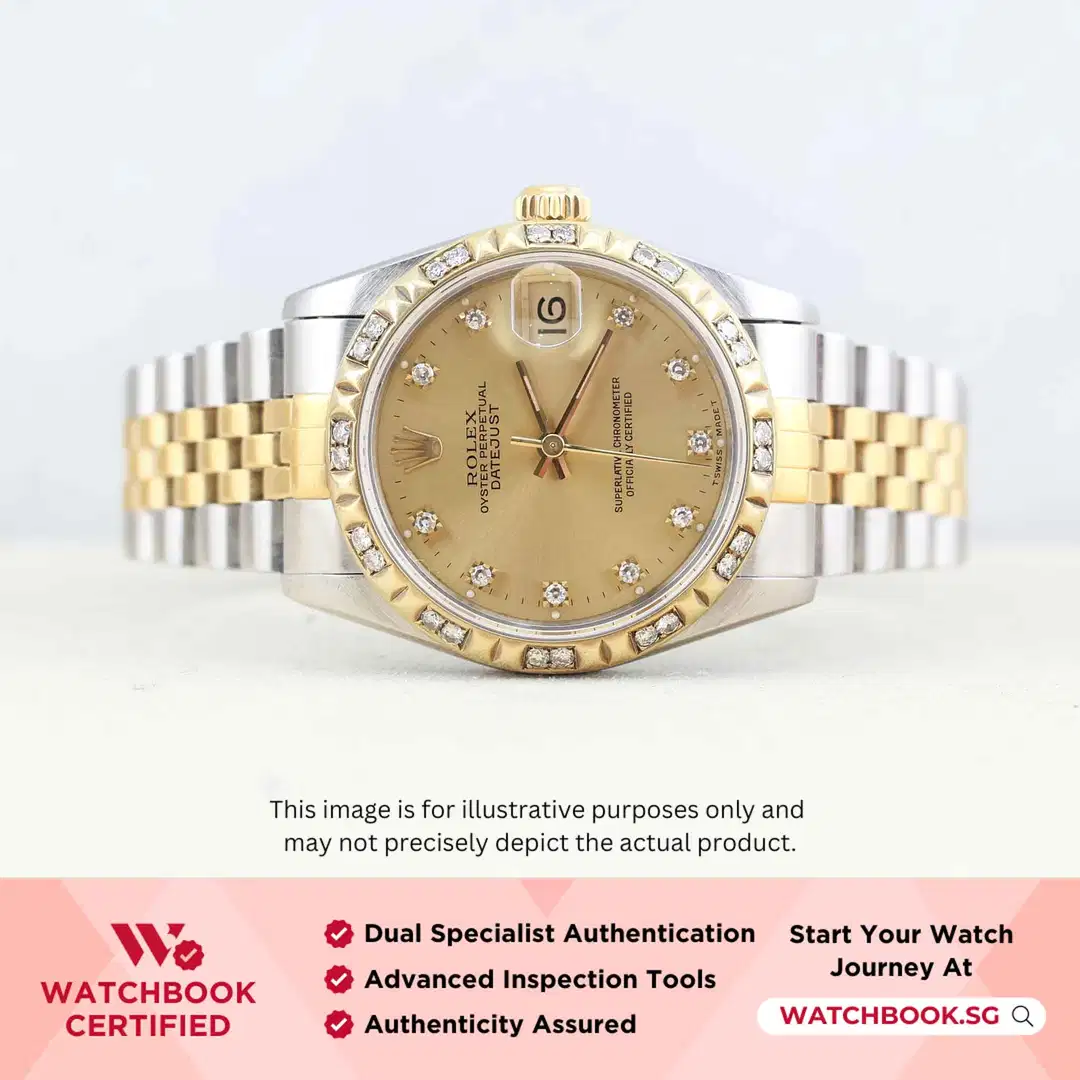 Rolex Datejust  68273 Champagne w 10 Point Diamond Jubilee